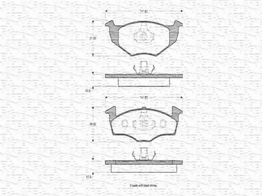 Magneti Marelli 363702160408 - Kit de plaquettes de frein, frein à disque cwaw.fr