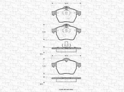 Magneti Marelli 363702160403 - Kit de plaquettes de frein, frein à disque cwaw.fr