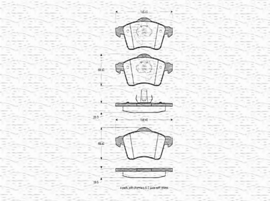 Magneti Marelli 363702160419 - Kit de plaquettes de frein, frein à disque cwaw.fr