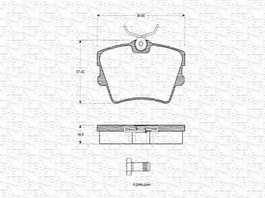 Magneti Marelli 363702160418 - Kit de plaquettes de frein, frein à disque cwaw.fr