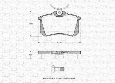 Magneti Marelli 363702160413 - Kit de plaquettes de frein, frein à disque cwaw.fr