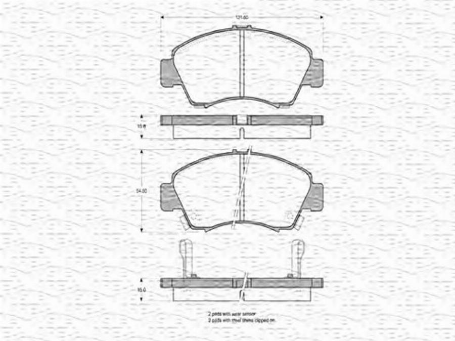 Magneti Marelli 363702160599 - Kit de plaquettes de frein, frein à disque cwaw.fr