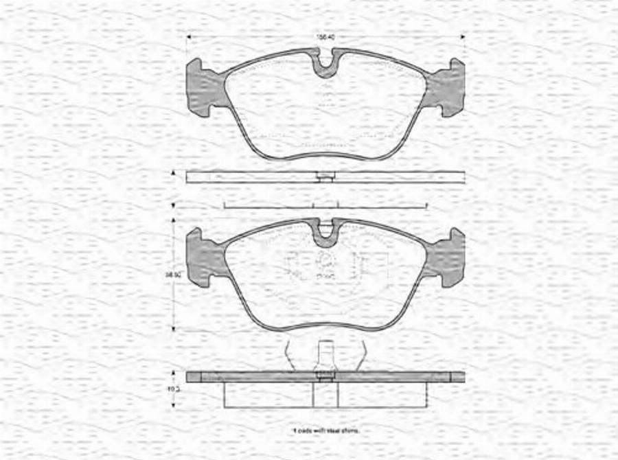 Magneti Marelli 363702160594 - Kit de plaquettes de frein, frein à disque cwaw.fr