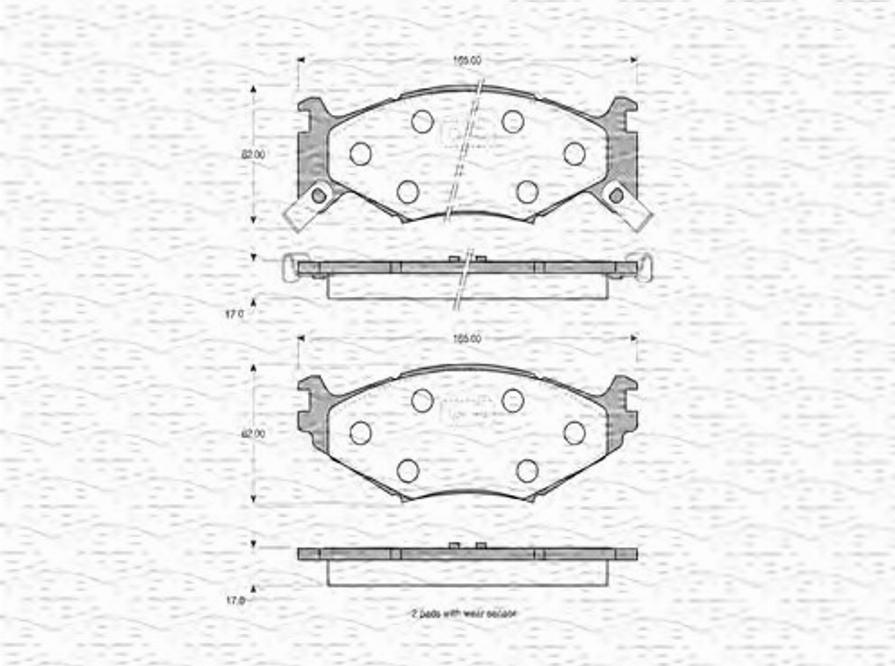 Magneti Marelli 363702160592 - Kit de plaquettes de frein, frein à disque cwaw.fr