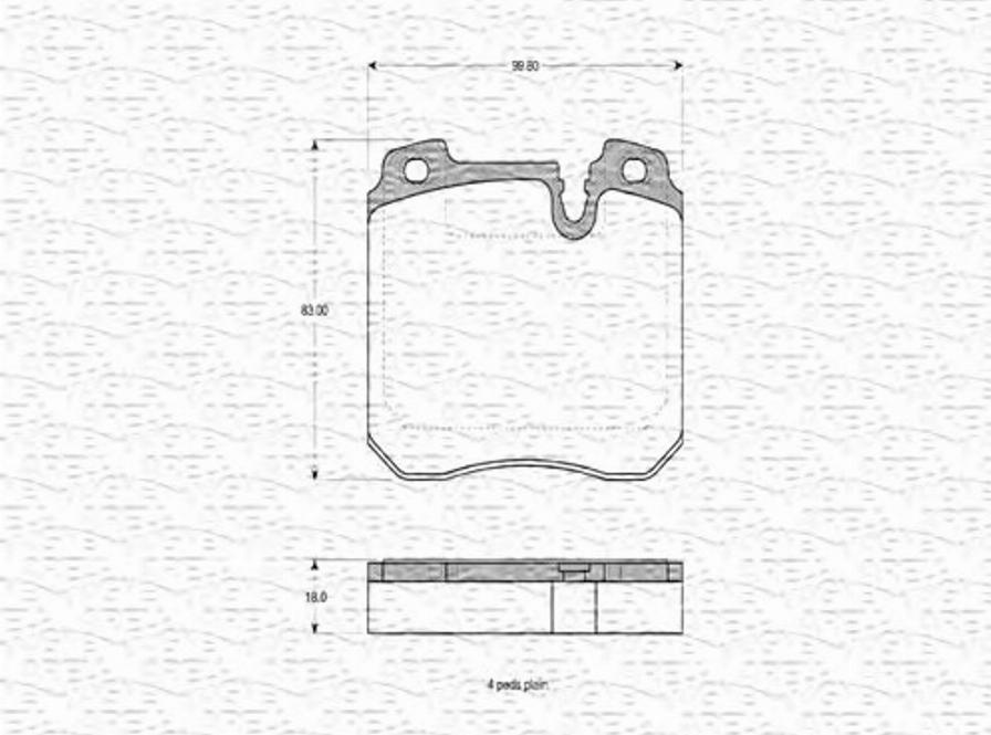 Magneti Marelli 363702160597 - Kit de plaquettes de frein, frein à disque cwaw.fr