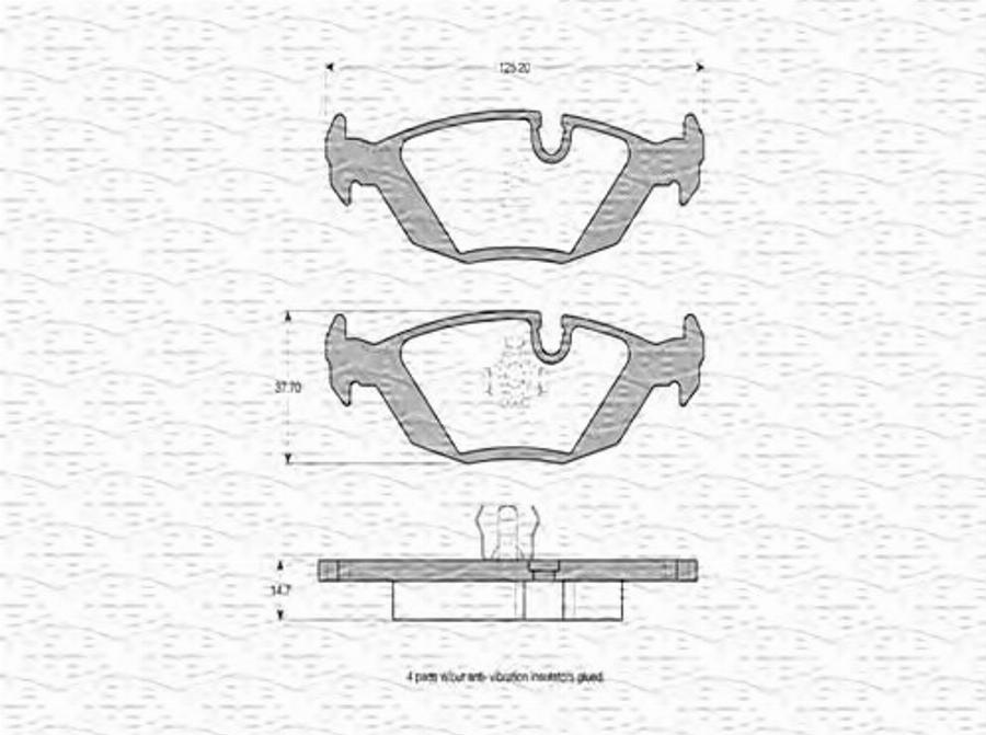 Magneti Marelli 363702160547 - Kit de plaquettes de frein, frein à disque cwaw.fr