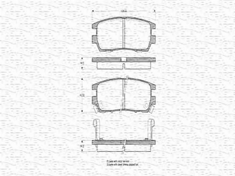 Magneti Marelli 363702160569 - Kit de plaquettes de frein, frein à disque cwaw.fr