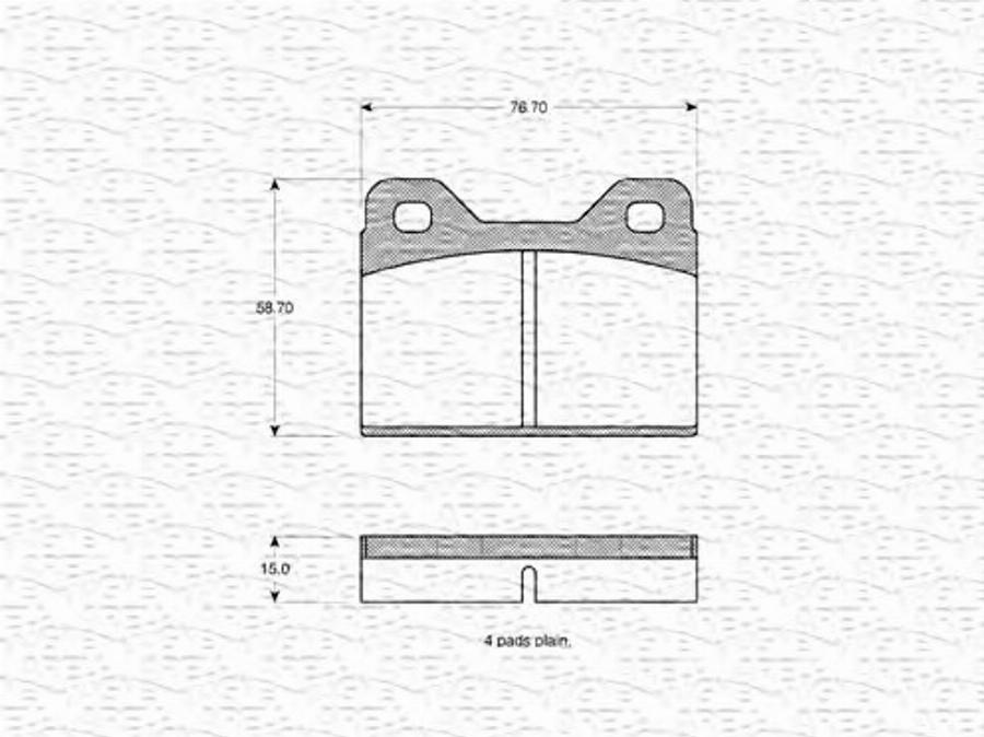 Magneti Marelli 363702160564 - Kit de plaquettes de frein, frein à disque cwaw.fr