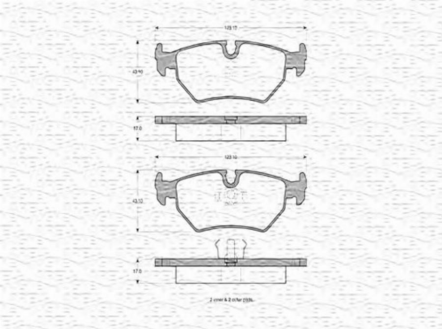 Magneti Marelli 363702160560 - Kit de plaquettes de frein, frein à disque cwaw.fr