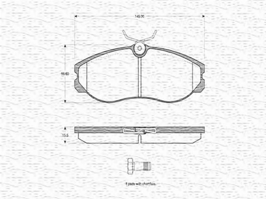 Magneti Marelli 363702160561 - Kit de plaquettes de frein, frein à disque cwaw.fr