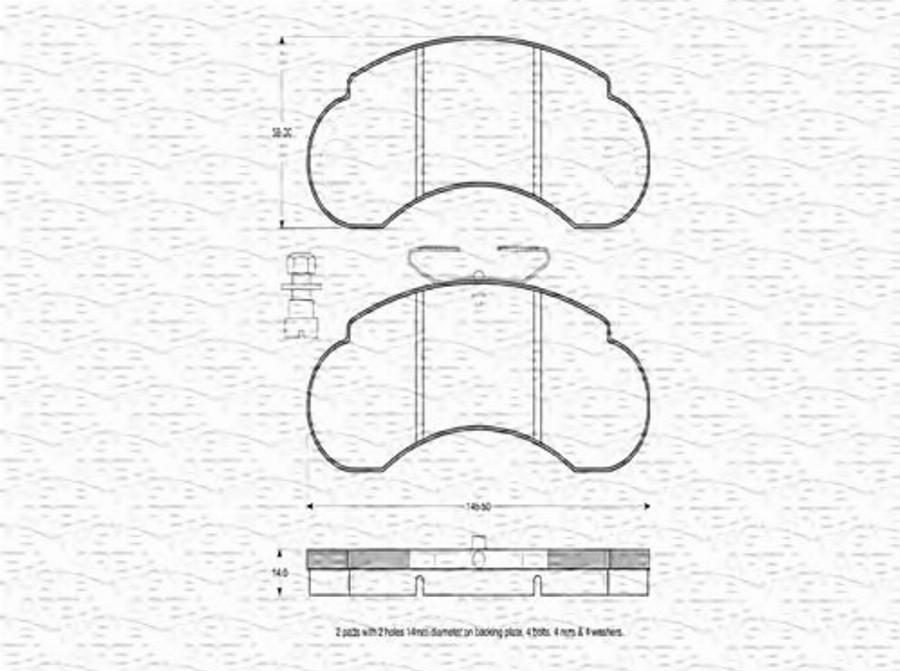 Magneti Marelli 363702160562 - Kit de plaquettes de frein, frein à disque cwaw.fr