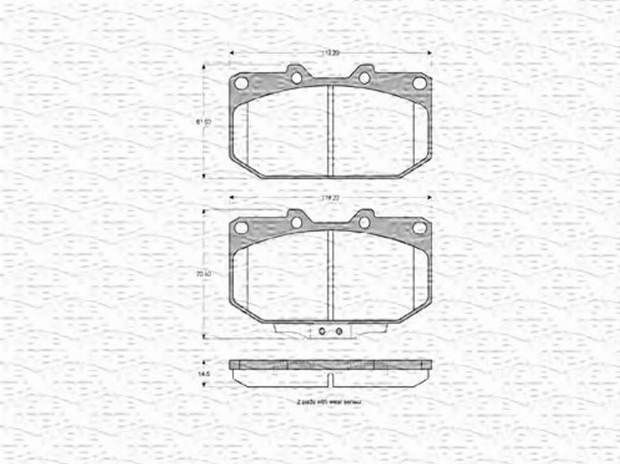 Magneti Marelli 363702160504 - Kit de plaquettes de frein, frein à disque cwaw.fr