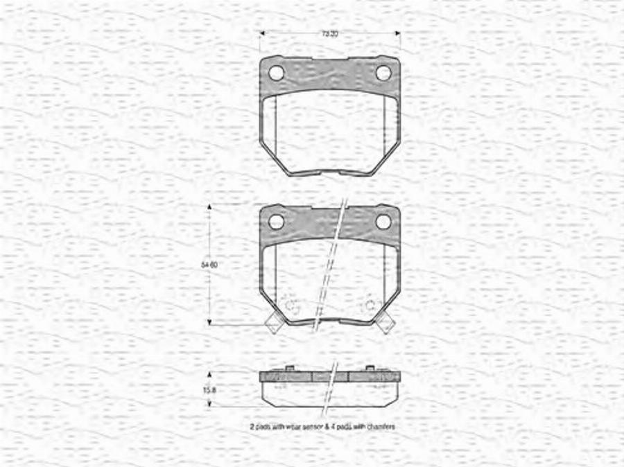 Magneti Marelli 363702160505 - Kit de plaquettes de frein, frein à disque cwaw.fr