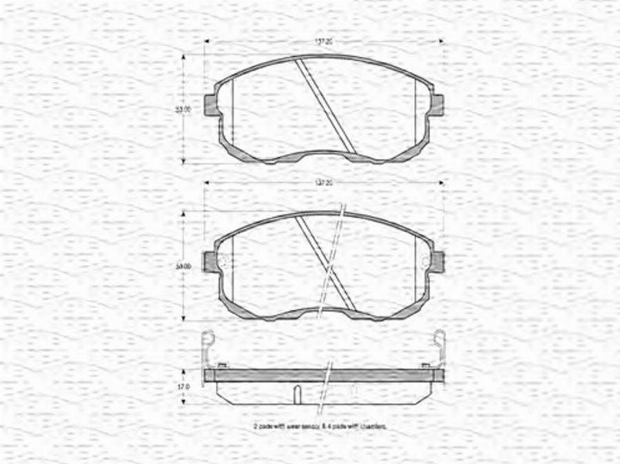 Magneti Marelli 363702160501 - Kit de plaquettes de frein, frein à disque cwaw.fr