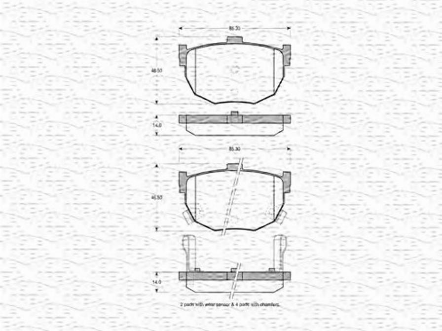 Magneti Marelli 363702160508 - Kit de plaquettes de frein, frein à disque cwaw.fr