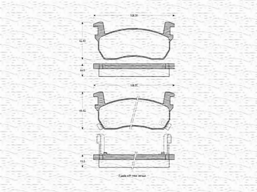 Magneti Marelli 363702160502 - Kit de plaquettes de frein, frein à disque cwaw.fr