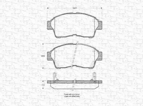 Magneti Marelli 363702160584 - Kit de plaquettes de frein, frein à disque cwaw.fr