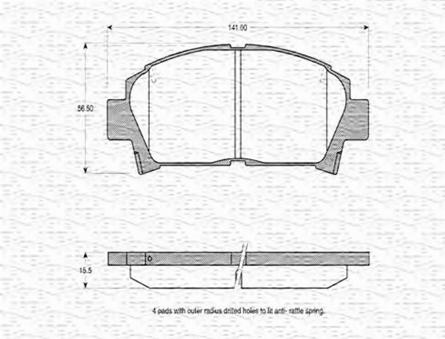 Magneti Marelli 363702160586 - Kit de plaquettes de frein, frein à disque cwaw.fr