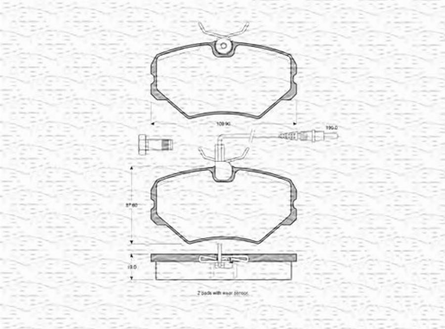 Magneti Marelli 363702160537 - Kit de plaquettes de frein, frein à disque cwaw.fr