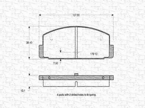 Magneti Marelli 363702160524 - Kit de plaquettes de frein, frein à disque cwaw.fr