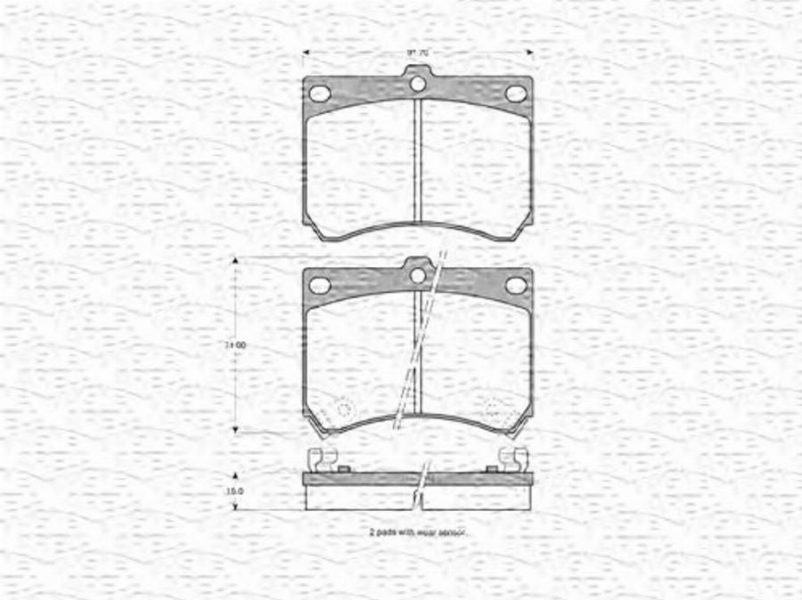 Magneti Marelli 363702160526 - Kit de plaquettes de frein, frein à disque cwaw.fr