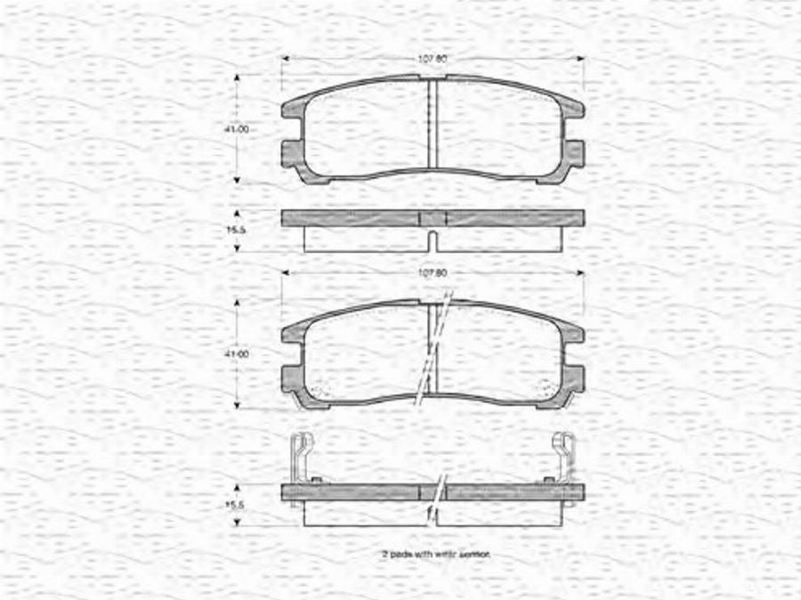 Magneti Marelli 363702160520 - Kit de plaquettes de frein, frein à disque cwaw.fr