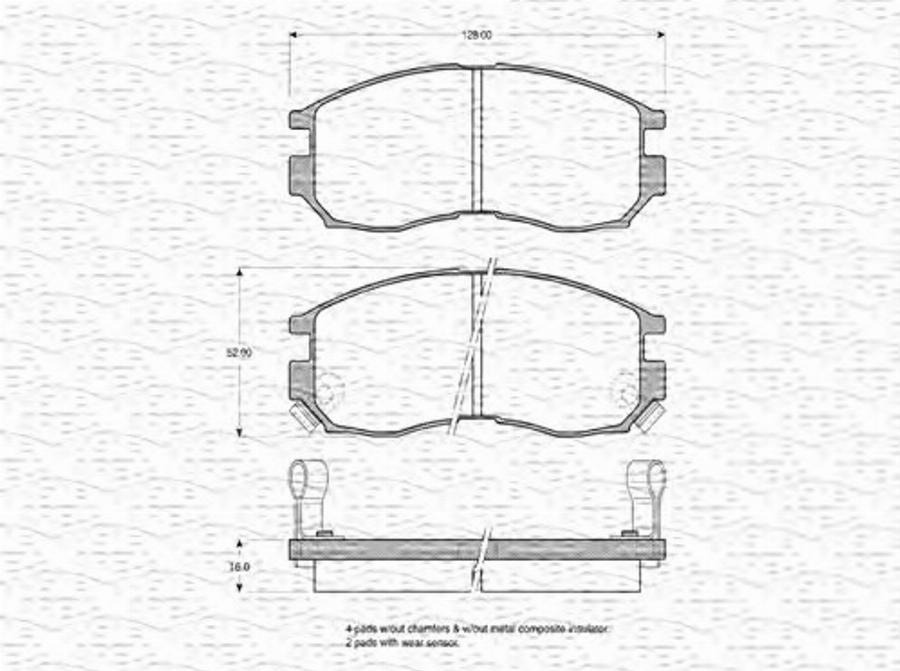 Magneti Marelli 363702160570 - Kit de plaquettes de frein, frein à disque cwaw.fr