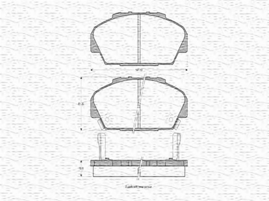 Magneti Marelli 363702160578 - Kit de plaquettes de frein, frein à disque cwaw.fr