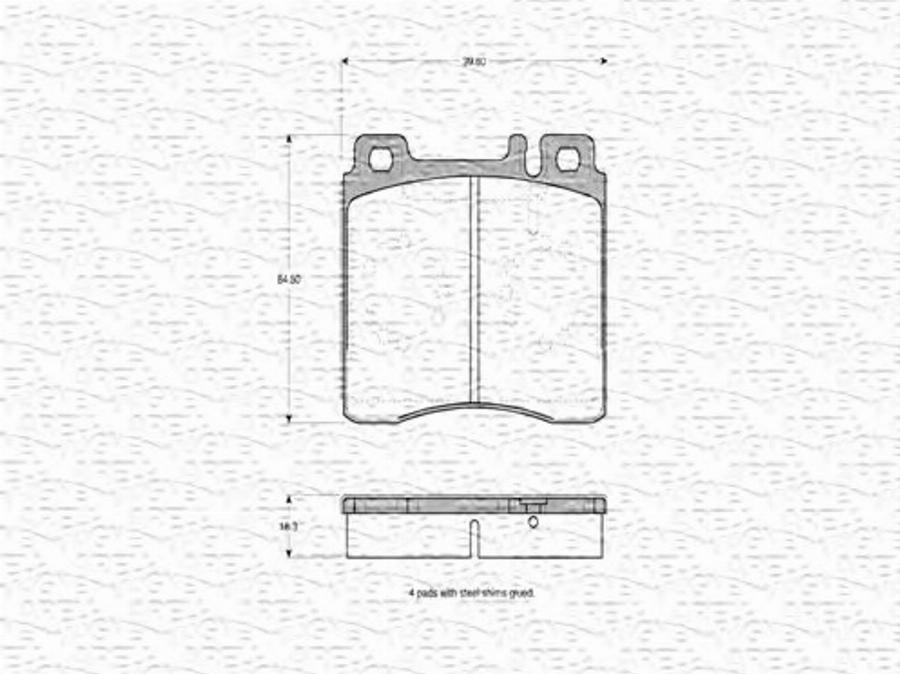 Magneti Marelli 363702160572 - Kit de plaquettes de frein, frein à disque cwaw.fr