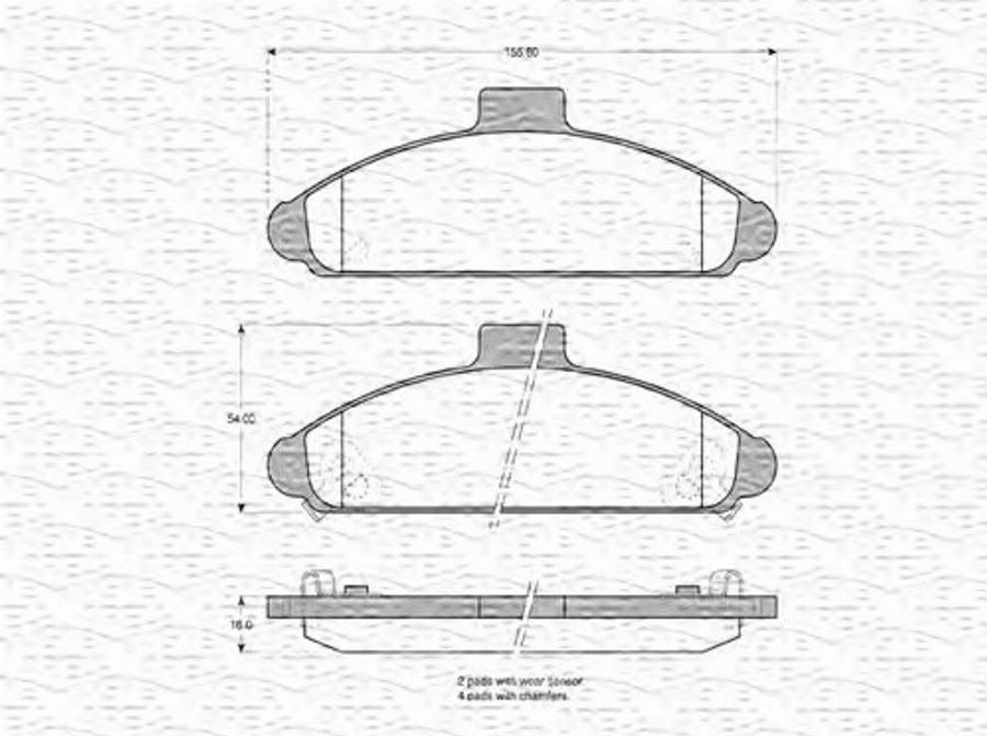 Magneti Marelli 363702160577 - Kit de plaquettes de frein, frein à disque cwaw.fr