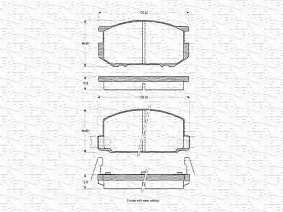 Magneti Marelli 363702160694 - Kit de plaquettes de frein, frein à disque cwaw.fr