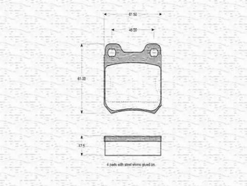 Magneti Marelli 363702160649 - Kit de plaquettes de frein, frein à disque cwaw.fr