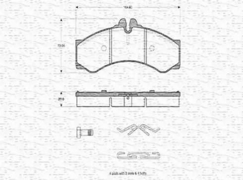 Magneti Marelli 363702160646 - Kit de plaquettes de frein, frein à disque cwaw.fr