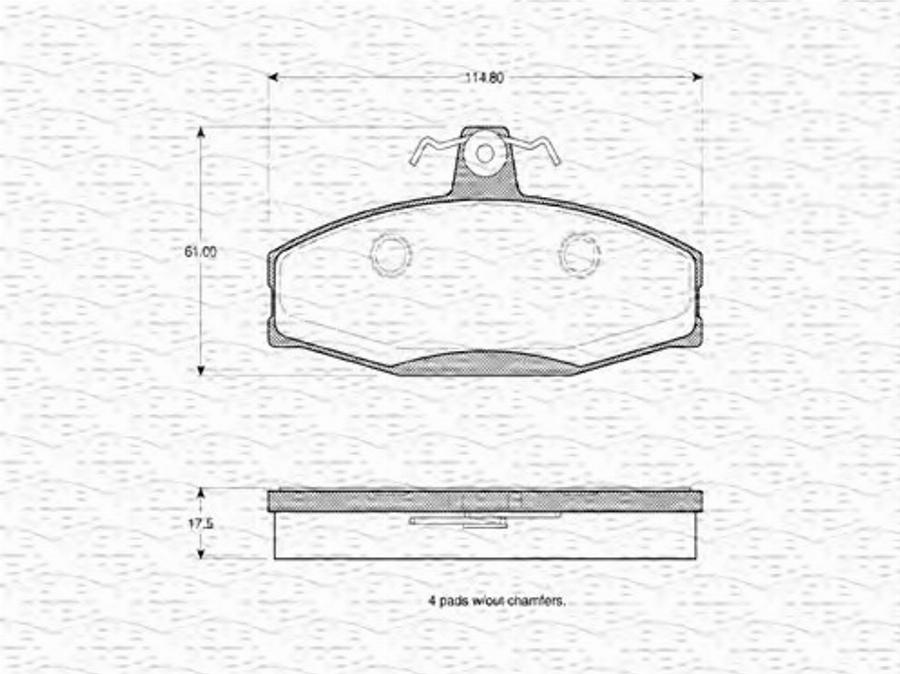 Magneti Marelli 363702160641 - Kit de plaquettes de frein, frein à disque cwaw.fr