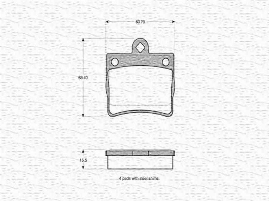 Magneti Marelli 363702160643 - Kit de plaquettes de frein, frein à disque cwaw.fr