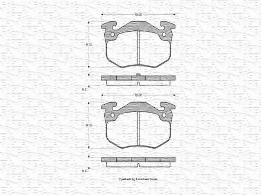 Magneti Marelli 363702160651 - Kit de plaquettes de frein, frein à disque cwaw.fr