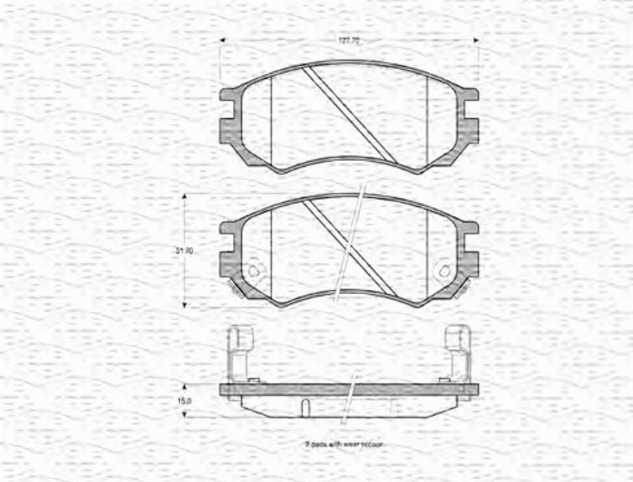 Magneti Marelli 363702160606 - Kit de plaquettes de frein, frein à disque cwaw.fr