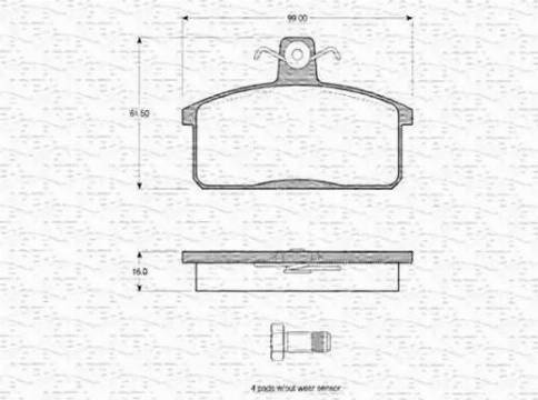 Magneti Marelli 363702160600 - Kit de plaquettes de frein, frein à disque cwaw.fr