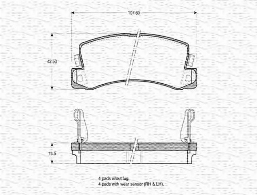 Magneti Marelli 363702160601 - Kit de plaquettes de frein, frein à disque cwaw.fr