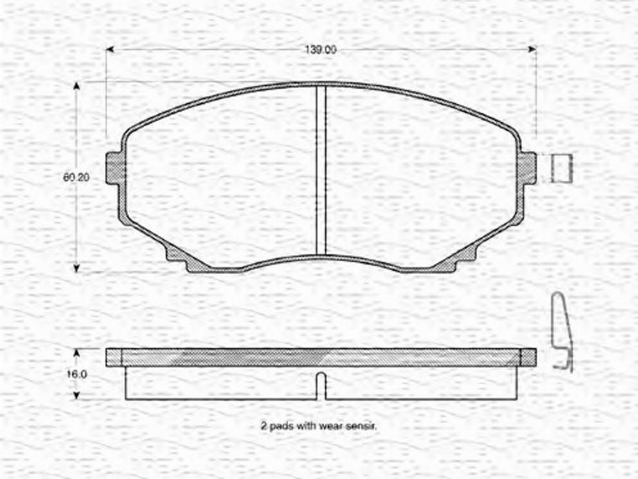 Magneti Marelli 363702160608 - Kit de plaquettes de frein, frein à disque cwaw.fr