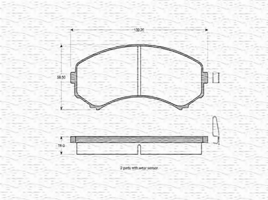 Magneti Marelli 363702160607 - Kit de plaquettes de frein, frein à disque cwaw.fr