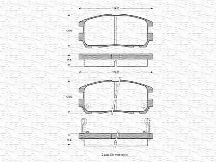 Magneti Marelli 363702160618 - Kit de plaquettes de frein, frein à disque cwaw.fr