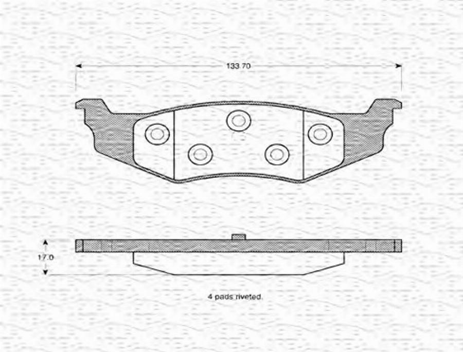 Magneti Marelli 363702160632 - Kit de plaquettes de frein, frein à disque cwaw.fr