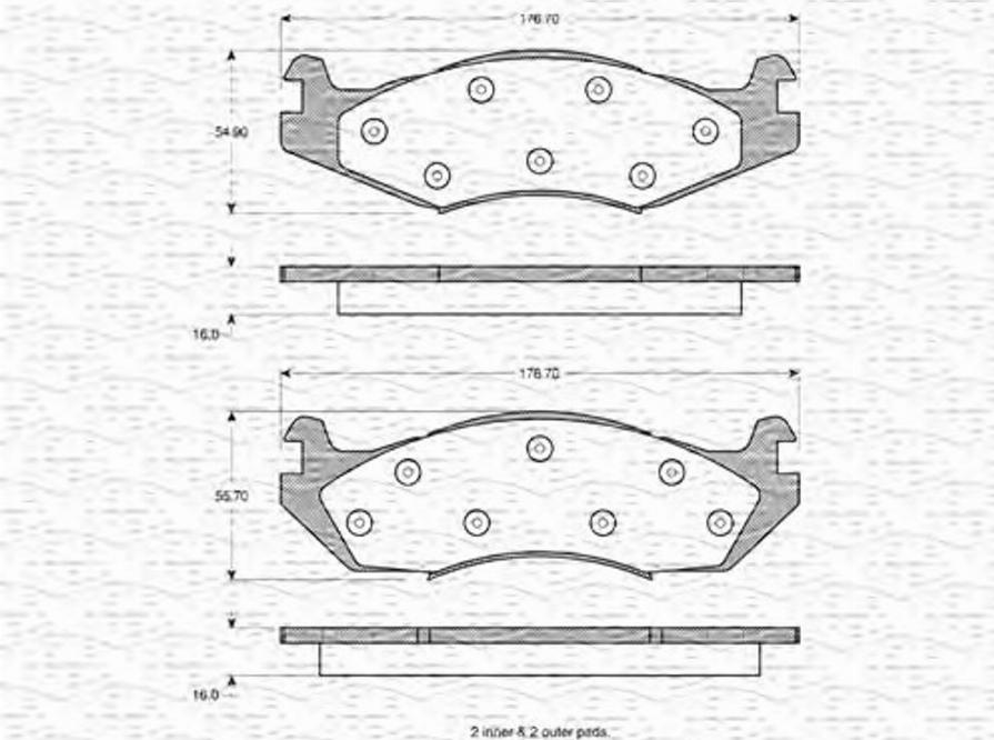 Magneti Marelli 363702160626 - Kit de plaquettes de frein, frein à disque cwaw.fr