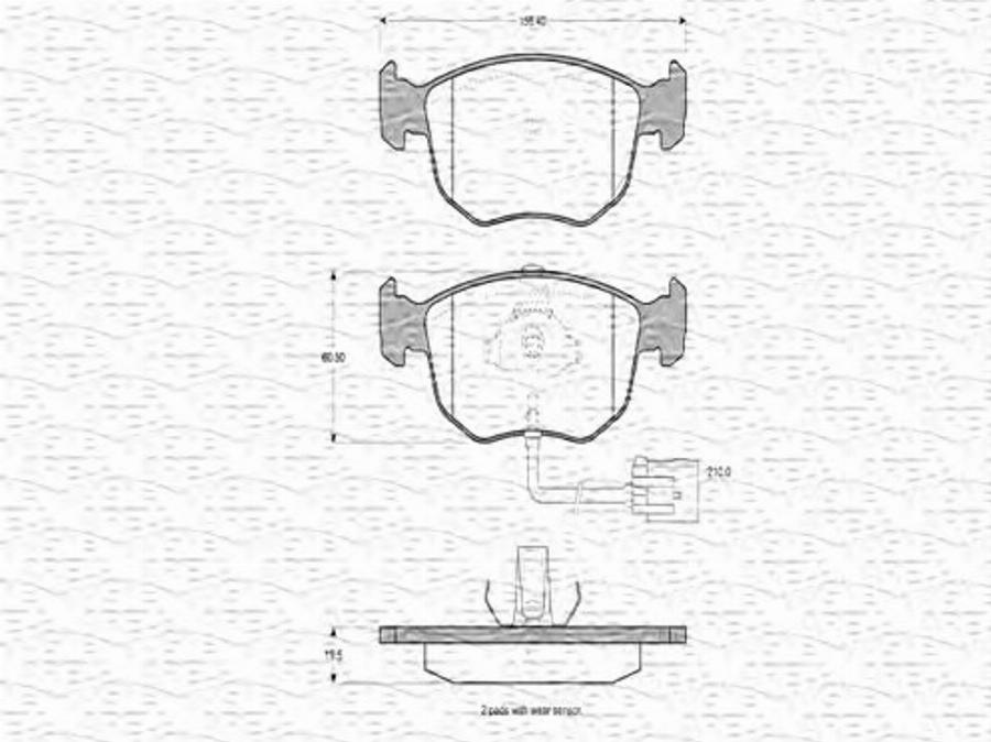 Magneti Marelli 363702160628 - Kit de plaquettes de frein, frein à disque cwaw.fr