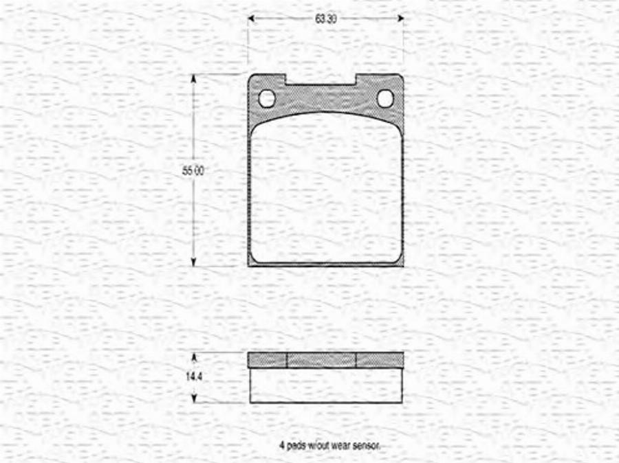 Magneti Marelli 363702160094 - Kit de plaquettes de frein, frein à disque cwaw.fr