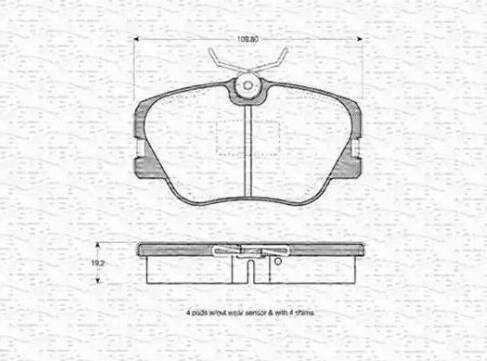 Magneti Marelli 363702160044 - Kit de plaquettes de frein, frein à disque cwaw.fr