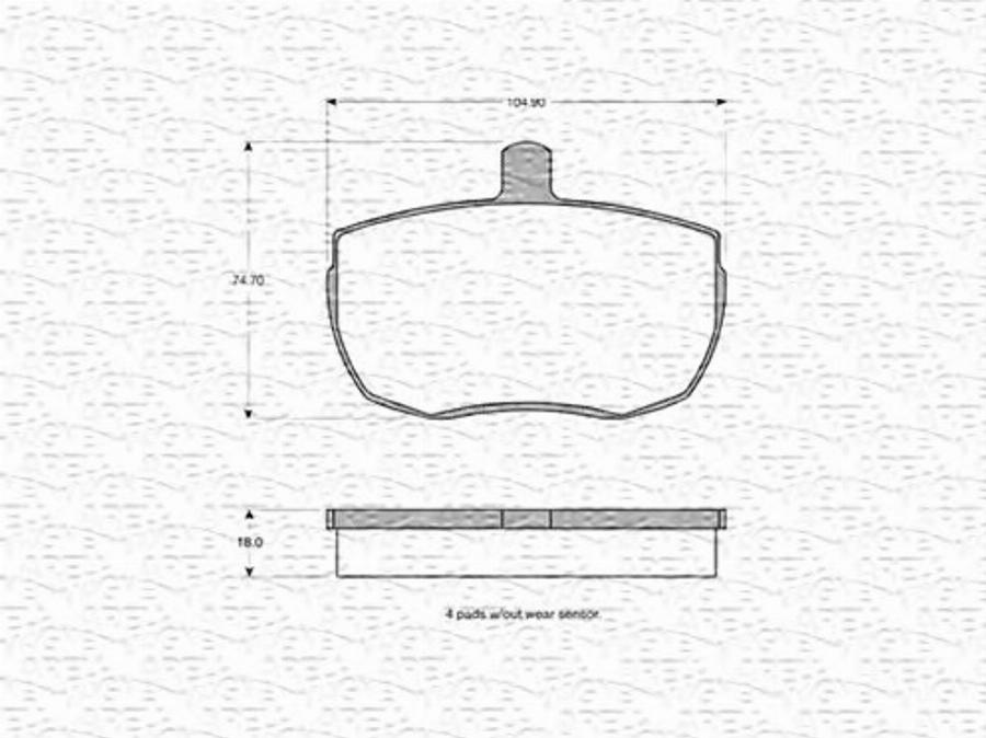 Magneti Marelli 363702160040 - Kit de plaquettes de frein, frein à disque cwaw.fr