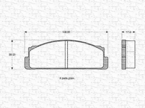 Magneti Marelli 363702160034 - Kit de plaquettes de frein, frein à disque cwaw.fr