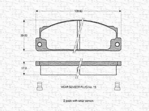 Magneti Marelli 363702160032 - Kit de plaquettes de frein, frein à disque cwaw.fr